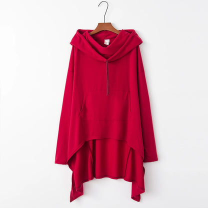 GymJoy's European Style Long Hoodie – Casual Pure Color Trend