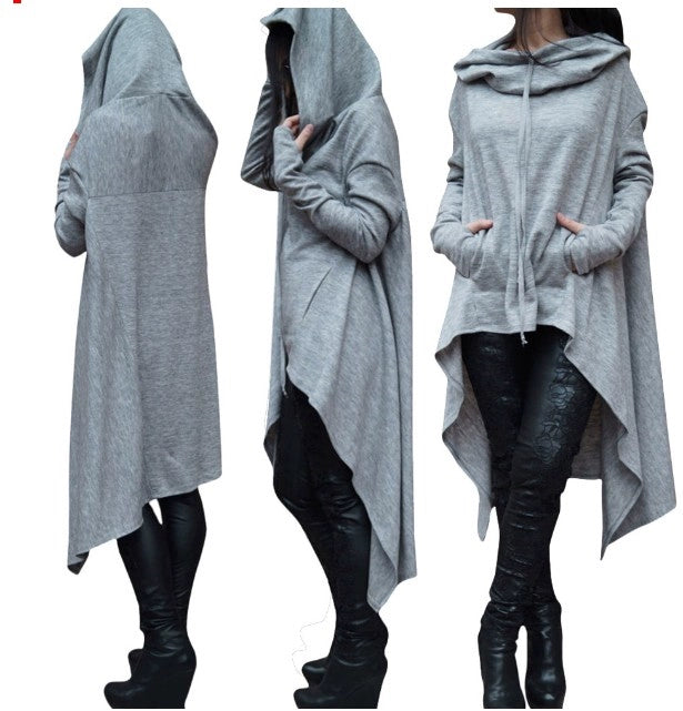 GymJoy's European Style Long Hoodie – Casual Pure Color Trend