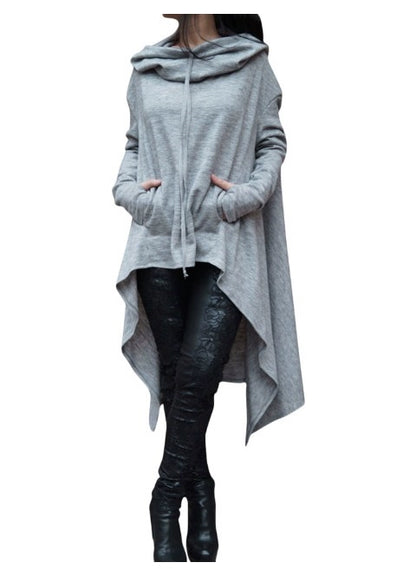 GymJoy's European Style Long Hoodie – Casual Pure Color Trend