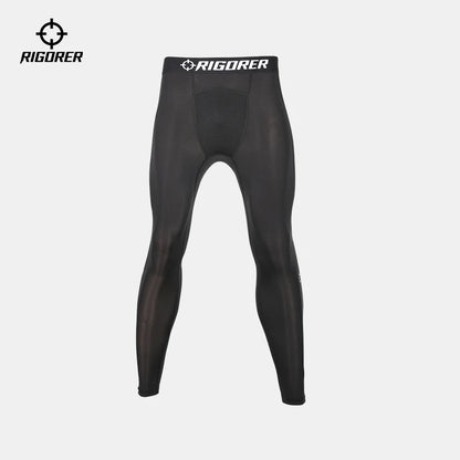 RIGORER Men's Fitness Compression Pants – Stretch & Breathable