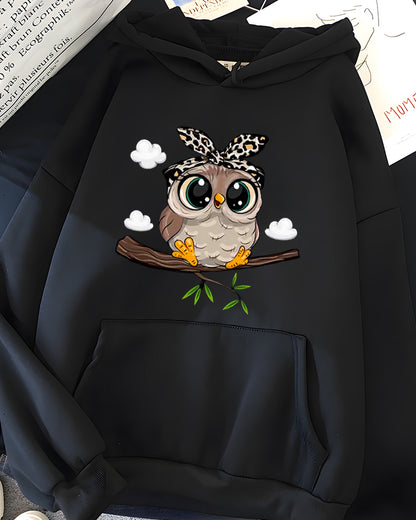 GymJoy's Kawaii Cartoon Print Oversized Hoodie – Cute Graphic Fleece Sweatshirt