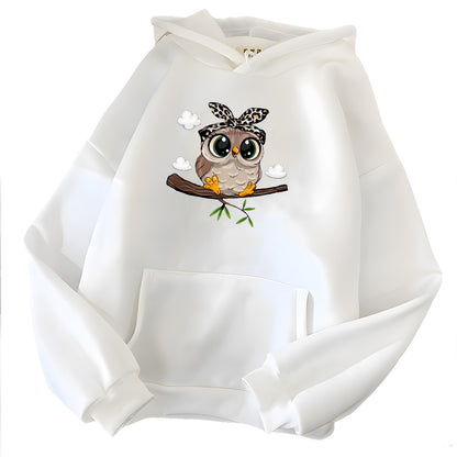 GymJoy's Kawaii Cartoon Print Oversized Hoodie – Cute Graphic Fleece Sweatshirt