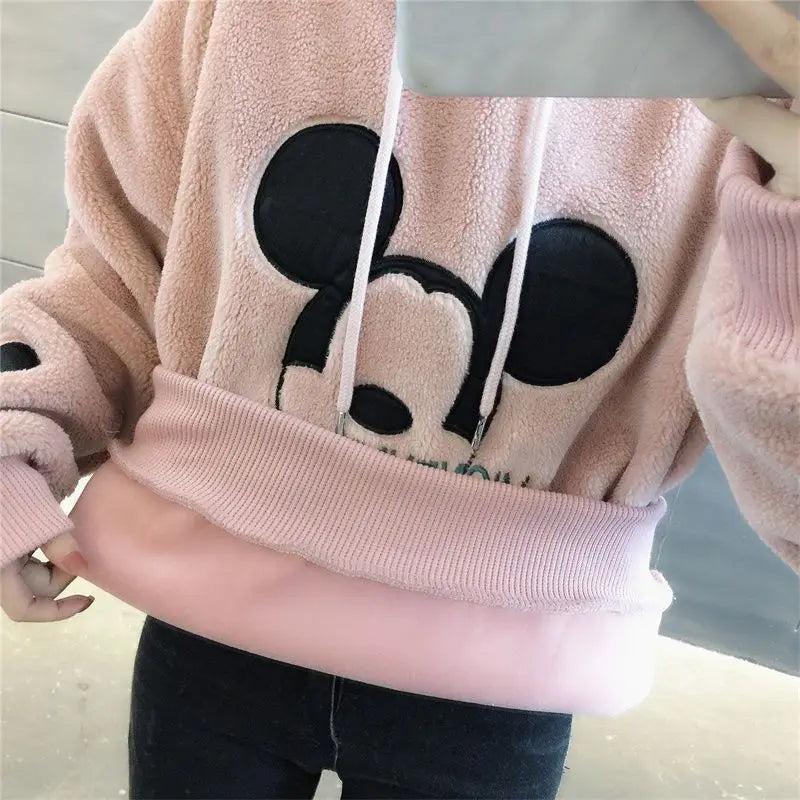 GymJoy's Disney Mickey & Minnie Hoodies – Cute Cartoon Pullover for Women