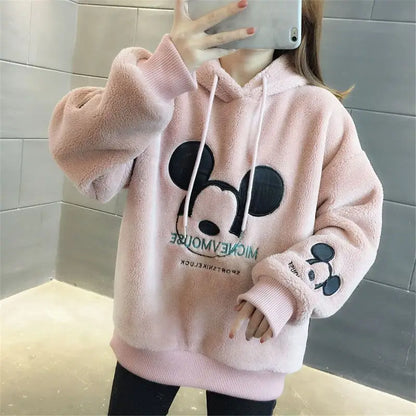 GymJoy's Disney Mickey & Minnie Hoodies – Cute Cartoon Pullover for Women