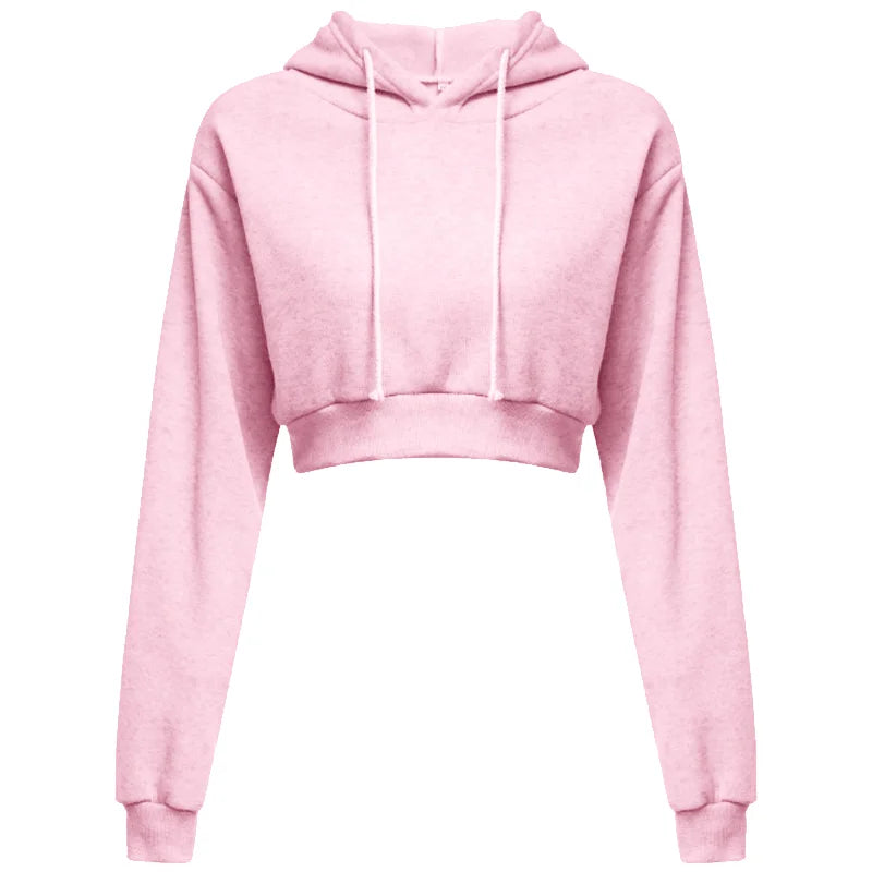 GymJoy Women's Crop Top Hoodie 2025