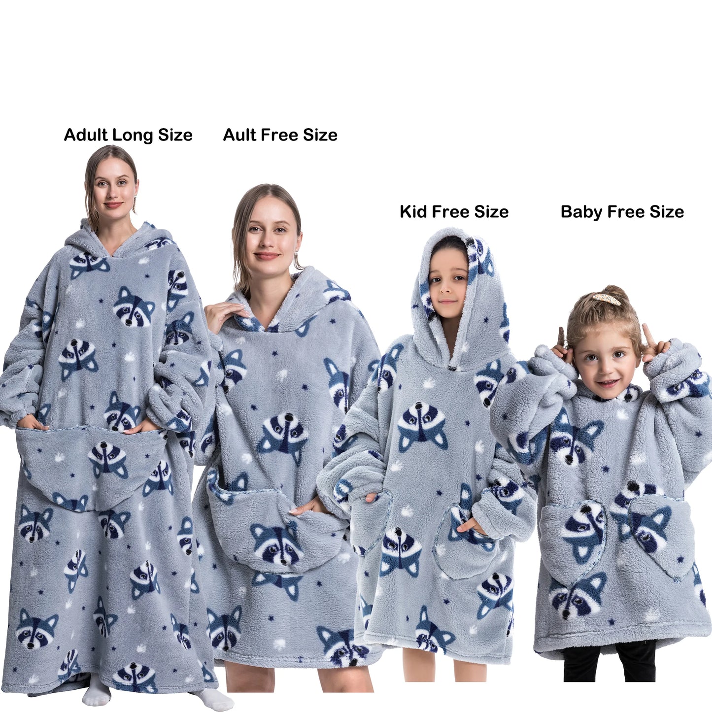 GymJoy's Wearable Shark Blanket Hoodie – Flannel Warmth for Adults & Kids