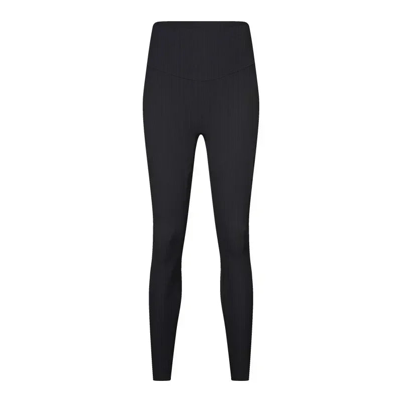 GymJoy's Lemon Align Ribbed High-Waist Leggings – Lift & Sculpt Yoga Pants