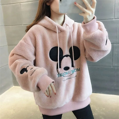 GymJoy's Disney Mickey & Minnie Hoodies – Cute Cartoon Pullover for Women