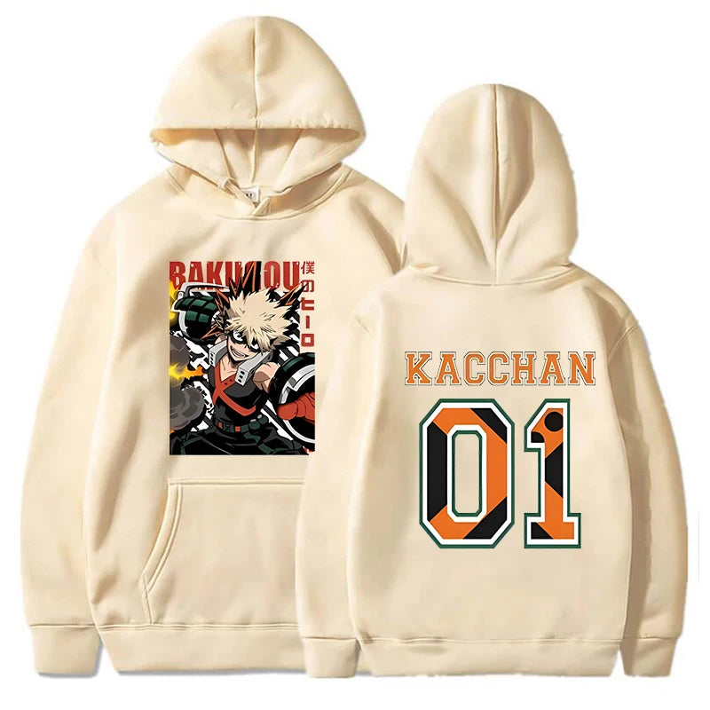 GymJoy's Anime Bakugou Katsuki Hoodie – Hip-Hop Inspired Streetwear for Men & Women