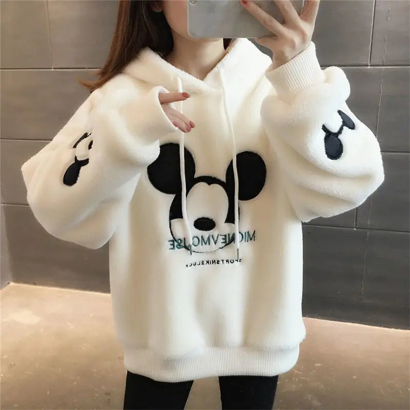 GymJoy's Disney Mickey & Minnie Hoodies – Cute Cartoon Pullover for Women