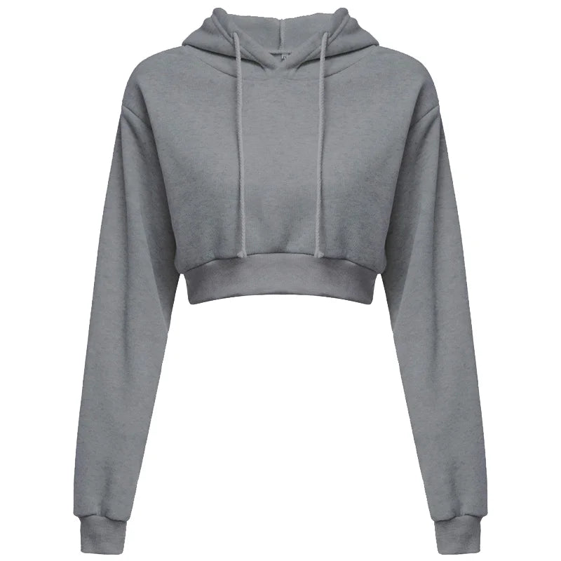 GymJoy Women's Crop Top Hoodie 2025