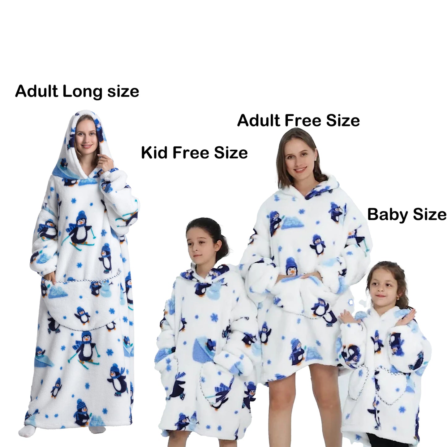 GymJoy's Wearable Shark Blanket Hoodie – Flannel Warmth for Adults & Kids