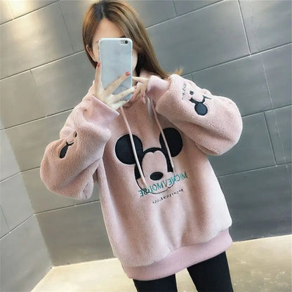 GymJoy's Disney Mickey & Minnie Hoodies – Cute Cartoon Pullover for Women