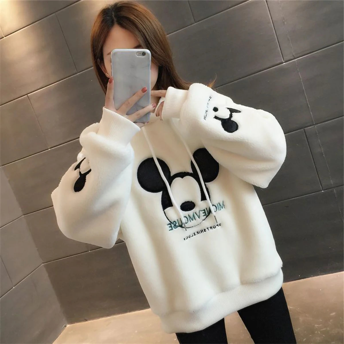 GymJoy's Disney Mickey & Minnie Hoodies – Cute Cartoon Pullover for Women