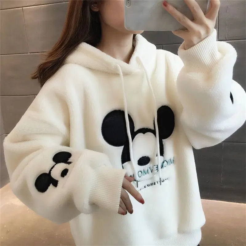 GymJoy's Disney Mickey & Minnie Hoodies – Cute Cartoon Pullover for Women