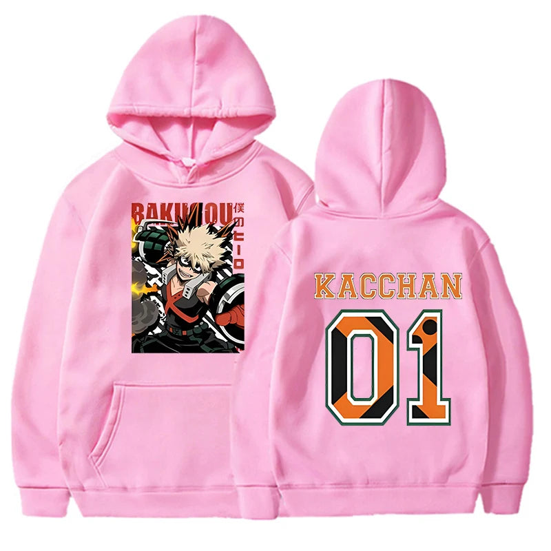 GymJoy's Anime Bakugou Katsuki Hoodie – Hip-Hop Inspired Streetwear for Men & Women