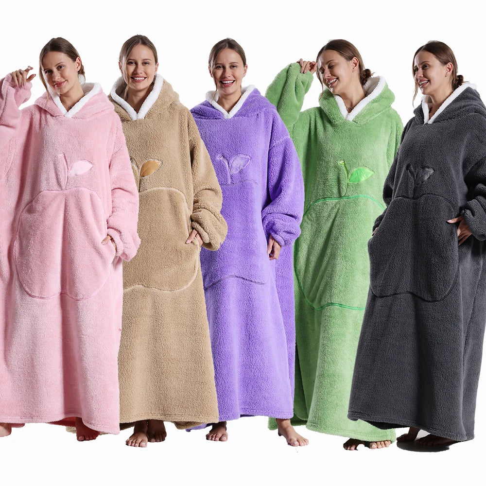 GymJoy's Oversized Wearable Blanket Hoodie – Plush Fleece Comfort