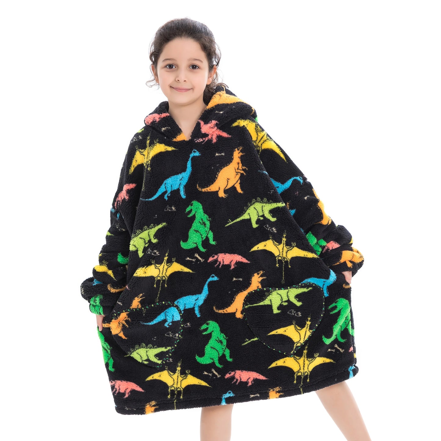 GymJoy's Wearable Shark Blanket Hoodie – Flannel Warmth for Adults & Kids