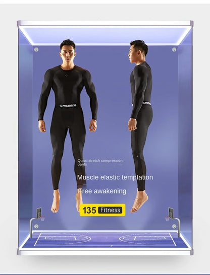 RIGORER Men's Fitness Compression Pants – Stretch & Breathable