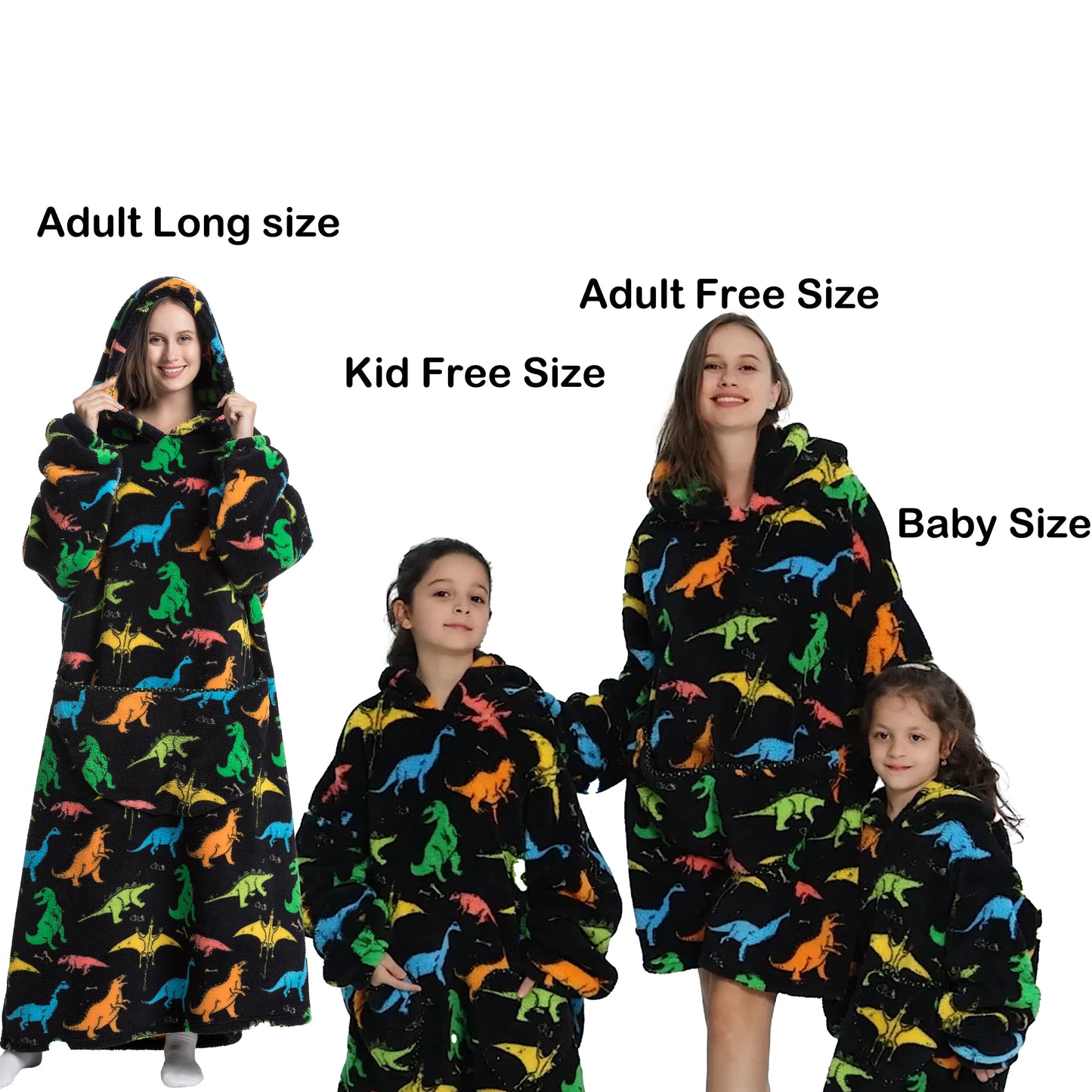 GymJoy's Wearable Shark Blanket Hoodie – Flannel Warmth for Adults & Kids