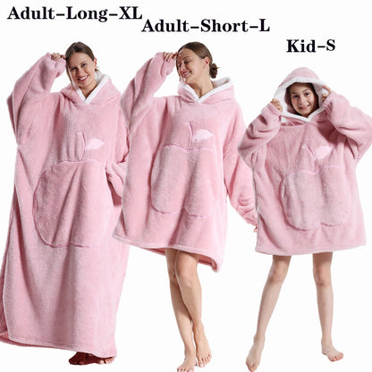 GymJoy's Oversized Wearable Blanket Hoodie – Plush Fleece Comfort