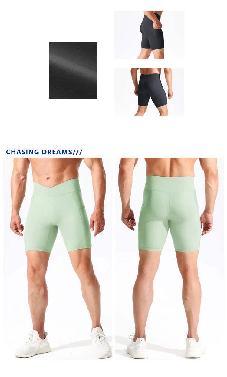 GimJoy's Male Compression Shorts Gym Tights Jogging Marathon Leggings Hiking Sweatpants Running Sportswear Badminton Athletic Underpants