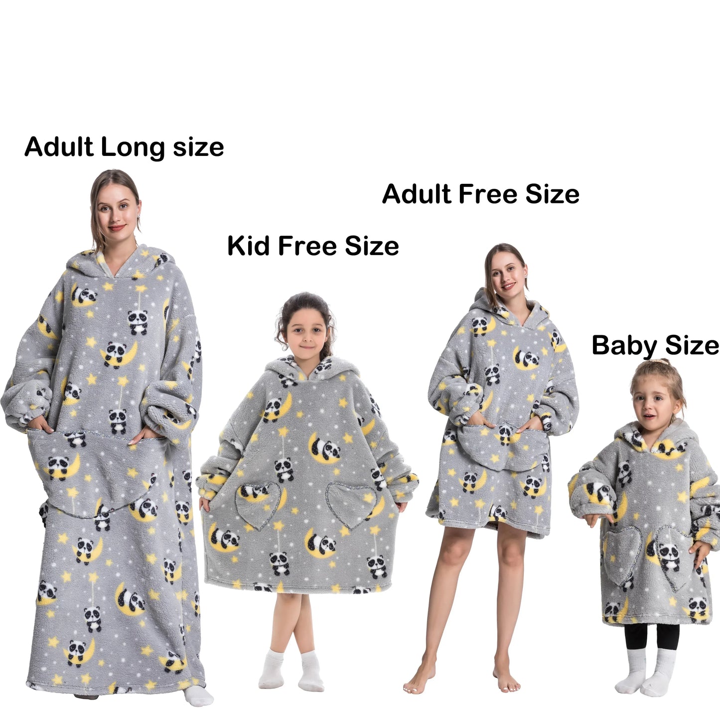 GymJoy's Wearable Shark Blanket Hoodie – Flannel Warmth for Adults & Kids