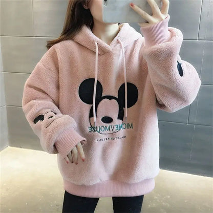 GymJoy's Disney Mickey & Minnie Hoodies – Cute Cartoon Pullover for Women