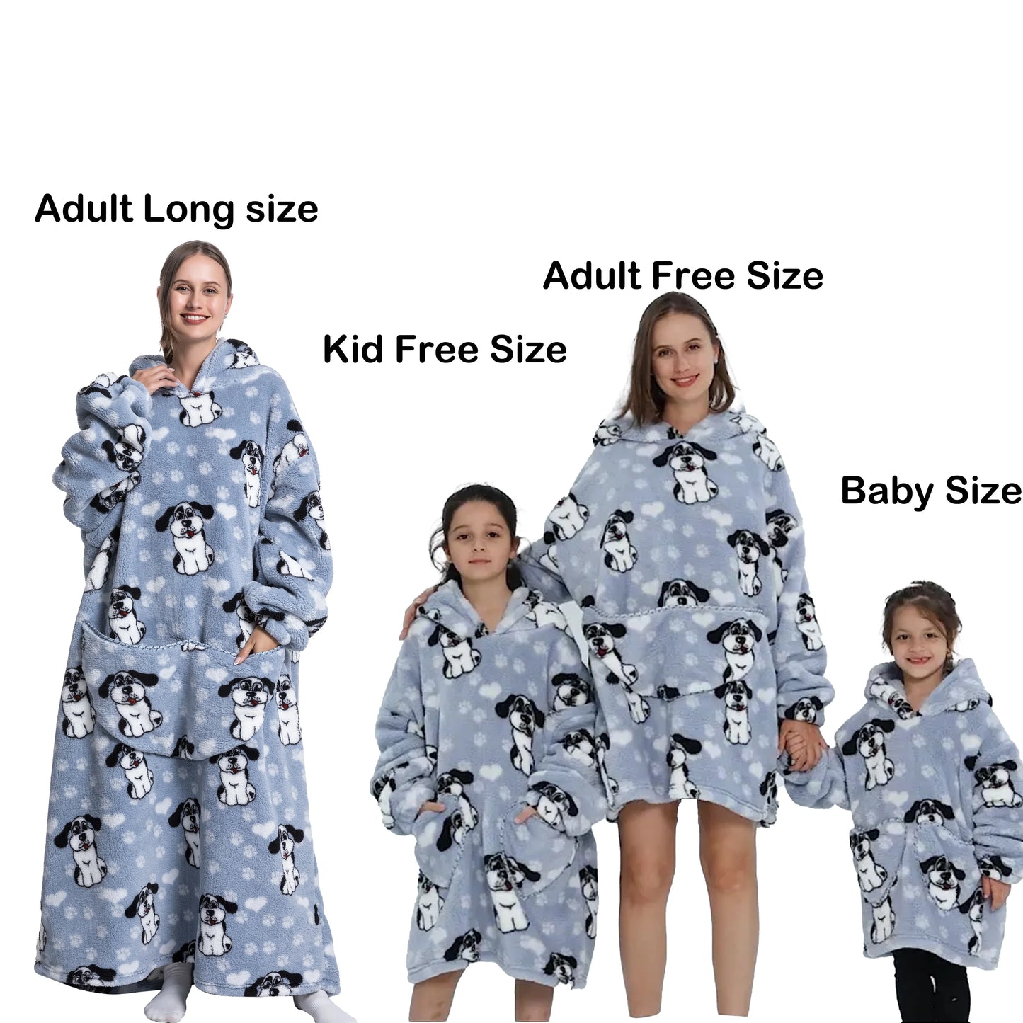 GymJoy's Wearable Shark Blanket Hoodie – Flannel Warmth for Adults & Kids