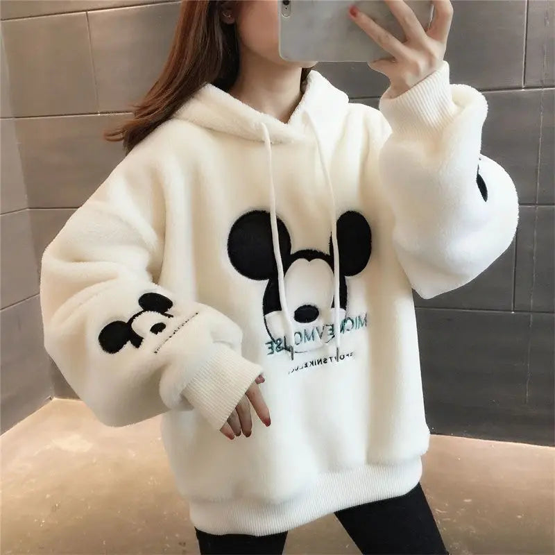 GymJoy's Disney Mickey & Minnie Hoodies – Cute Cartoon Pullover for Women