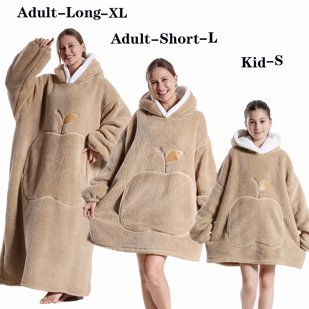 GymJoy's Oversized Wearable Blanket Hoodie – Plush Fleece Comfort